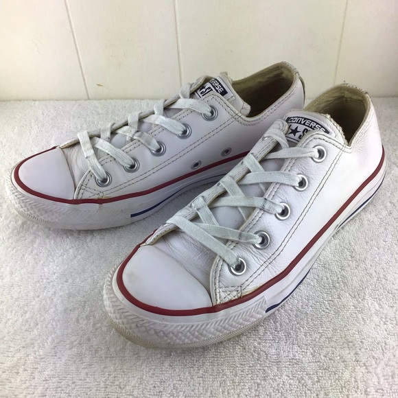 Converse All Star Leather Lo Tops M/4 W/6